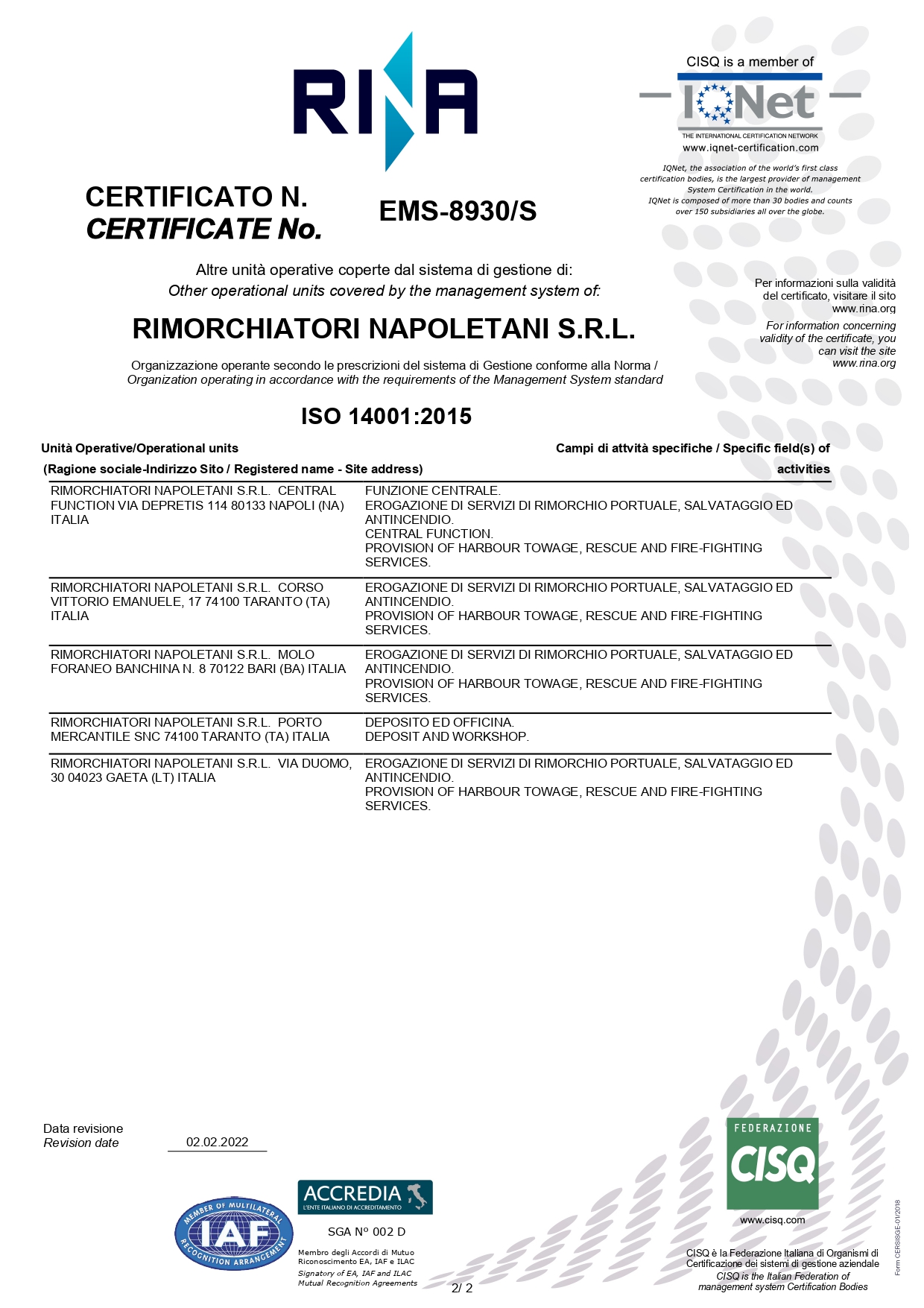Certificato RINA - ISO 14001_page-0002